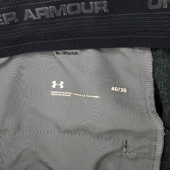 Under Armour Golf Pants Mens 40x30 Gray Vented Showdown Performance Stretch - Picture 3 of 12